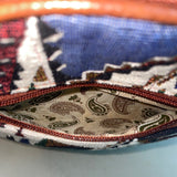 Women's Brown Native Aztec Print Woven Crossbody Bag Sz S