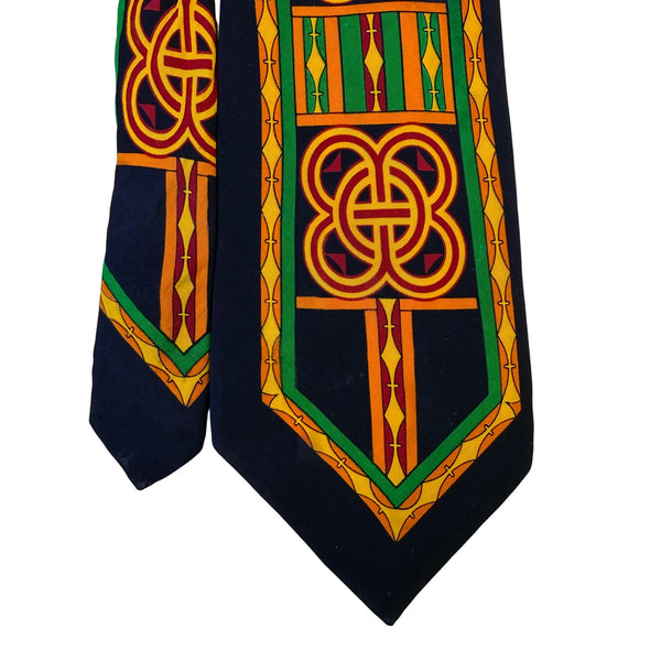Rush Limbaugh No Boundaries Collections Navy Silk Celtic Knot Pattern Necktie