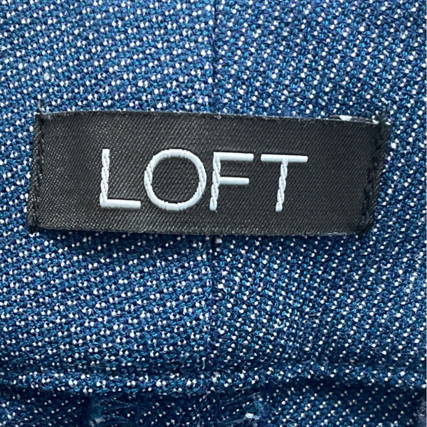 Loft Women's Blue Polyester Tie-Waist Slim Tapered Pants Size 4