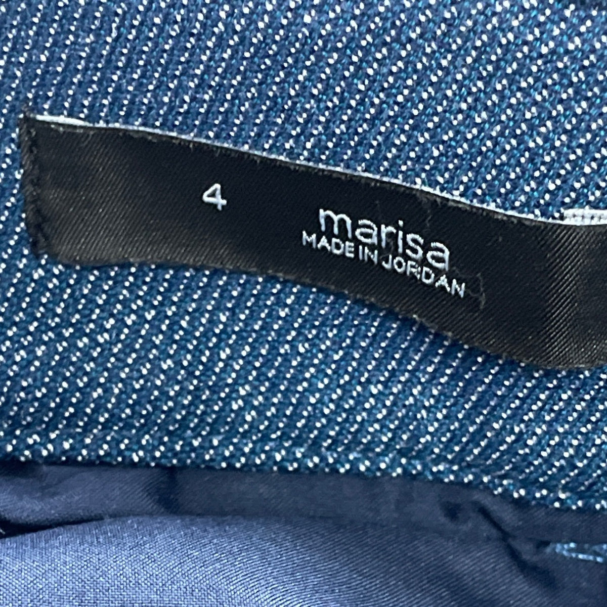 Loft Women's Blue Polyester Tie-Waist Slim Tapered Pants Size 4