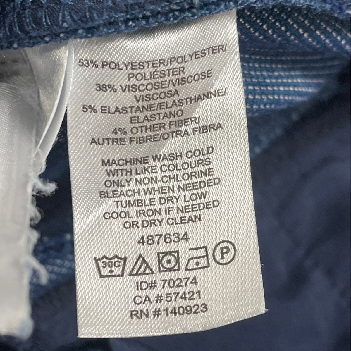 Loft Women's Blue Polyester Tie-Waist Slim Tapered Pants Size 4