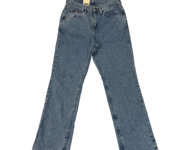 Riders By Lee Womens Mid Rise Straight Fit Jeans Light Wash Denim Size 10P - New