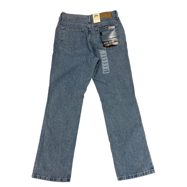 Riders By Lee Womens Mid Rise Straight Fit Jeans Light Wash Denim Size 10P - New