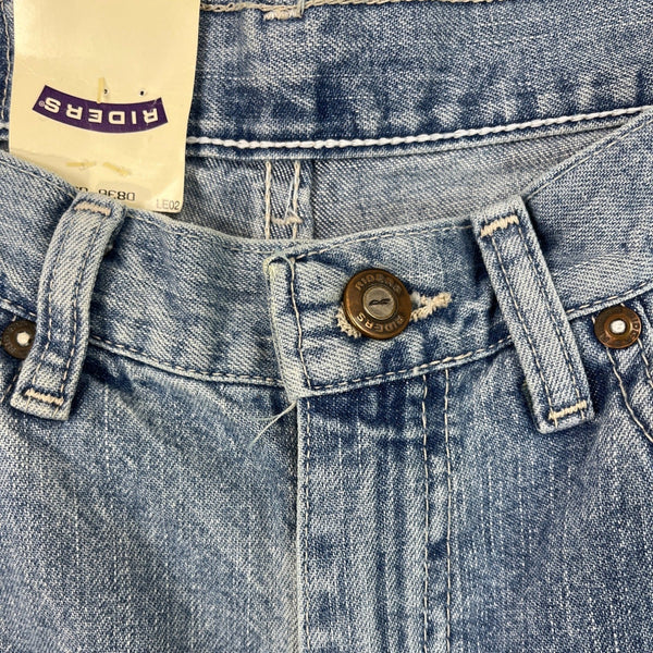 Riders By Lee Womens Mid Rise Straight Fit Jeans Light Wash Denim Size 10P - New