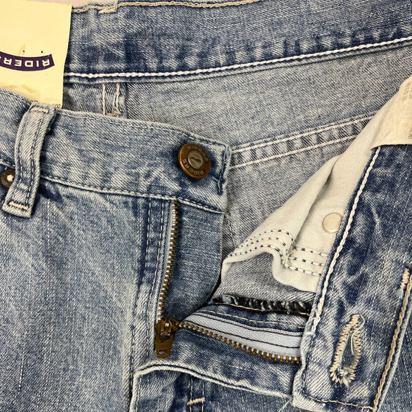 Riders By Lee Womens Mid Rise Straight Fit Jeans Light Wash Denim Size 10P - New