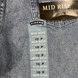 Riders By Lee Womens Mid Rise Straight Fit Jeans Light Wash Denim Size 10P - New