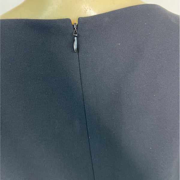 Ann Taylor Petites Black Sleeveless Sheath Dress V-Neck Back Zip Size 2P