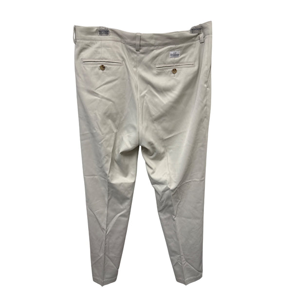 Vineyard Vines Mens Cream Polyester Dress Pants Flat Front Size 36 Machine Washable