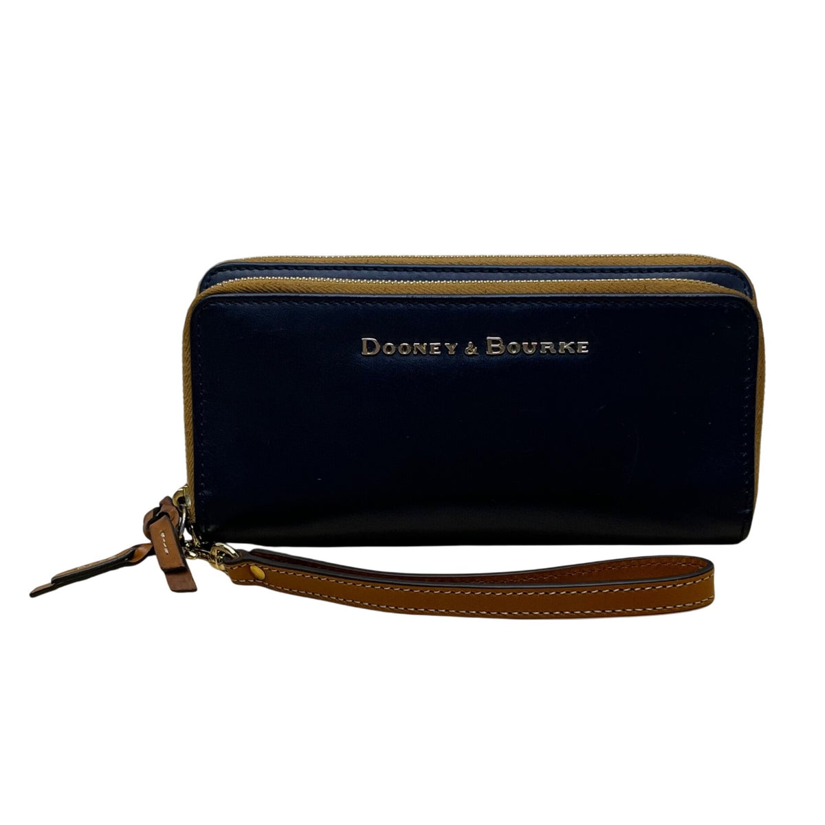 Dooney & Bourke Women’s Blue/Brown Leather Wristlet Wallet Size S