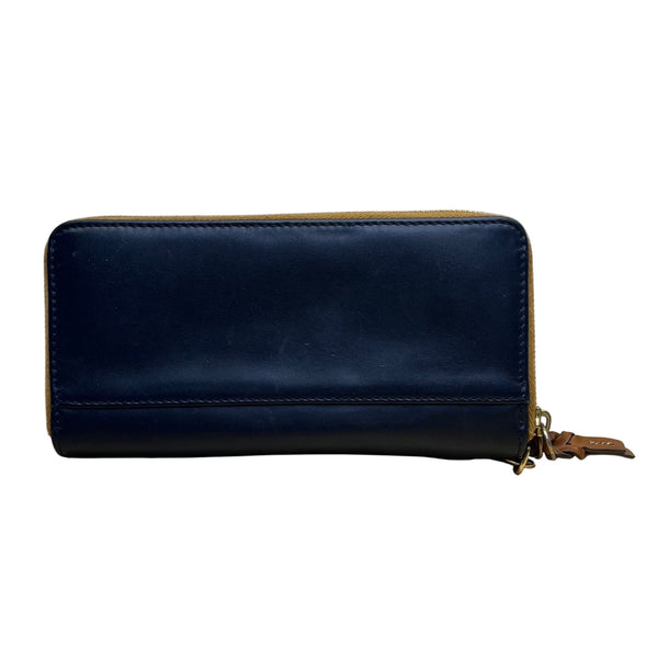 Dooney & Bourke Women’s Blue/Brown Leather Wristlet Wallet Size S