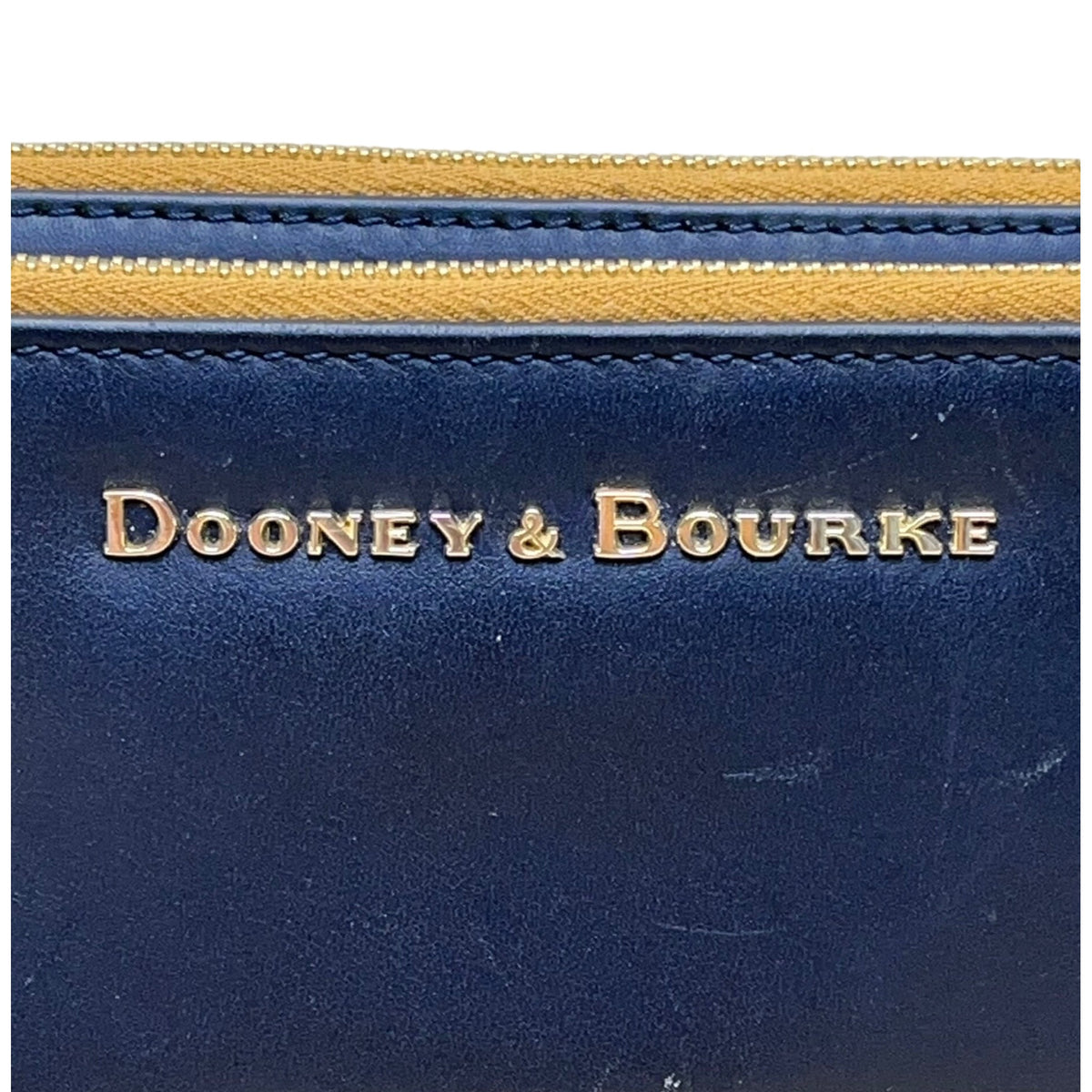 Dooney & Bourke Women’s Blue/Brown Leather Wristlet Wallet Size S