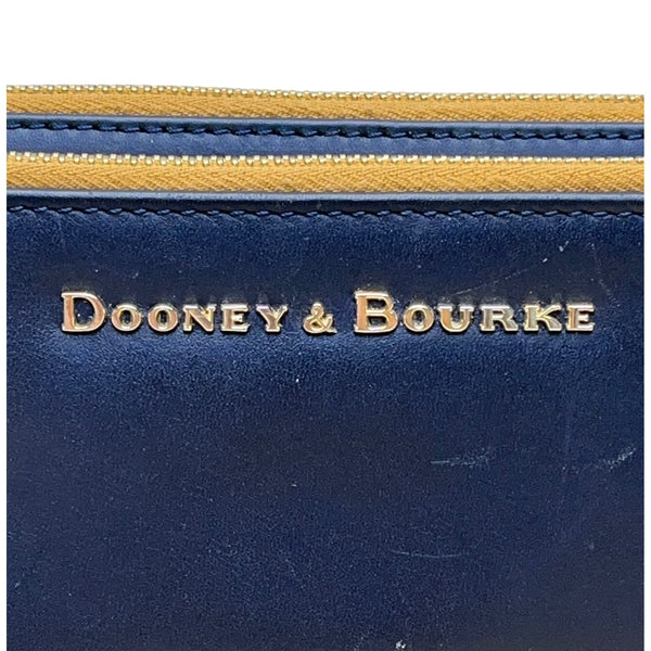 Dooney & Bourke Women’s Blue/Brown Leather Wristlet Wallet Size S