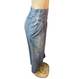 Eclectic Women's High Rise Blue Washed Long Skirt Sz 36