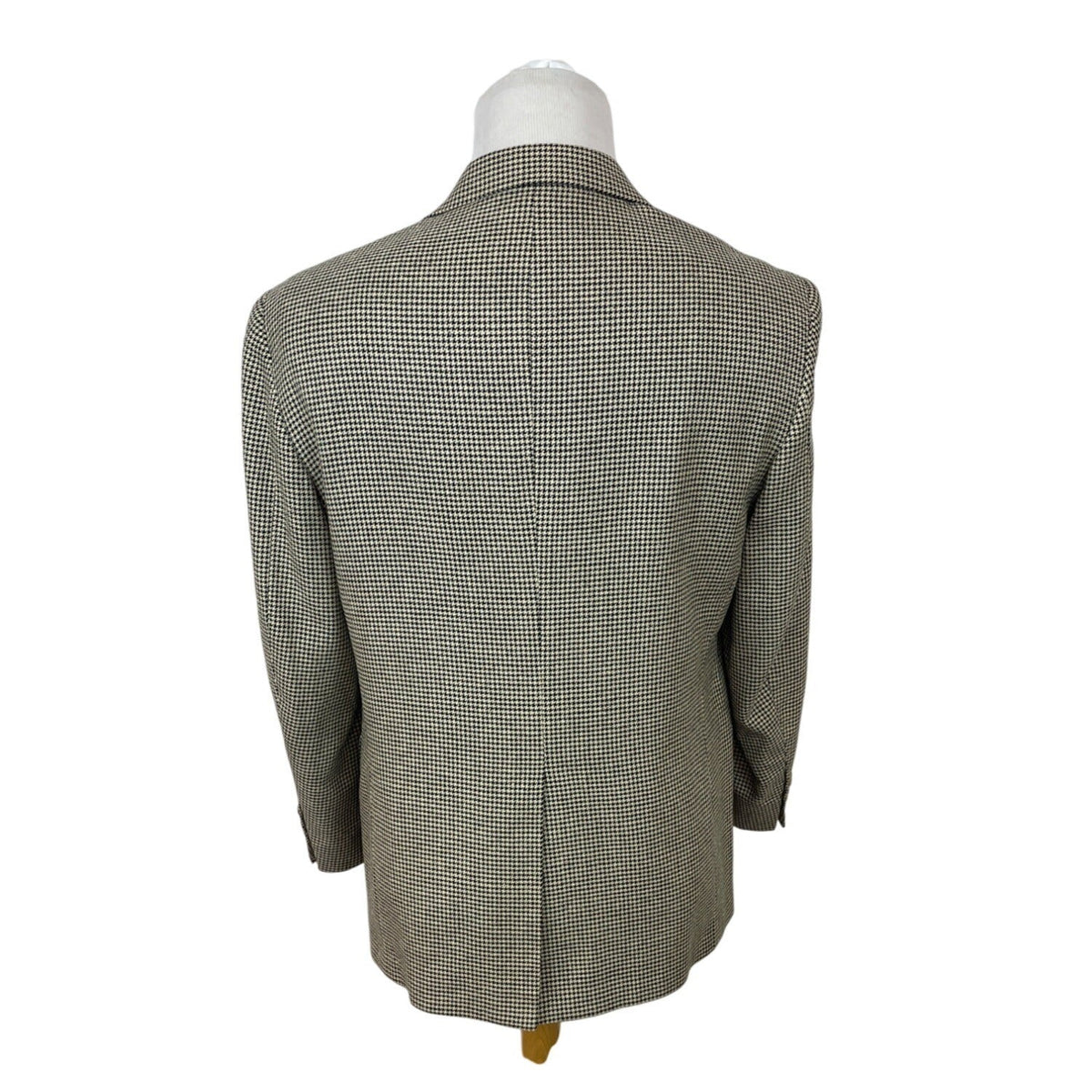 Nordstrom Mens Black and Beige Houndstooth Blazer Euro-300 Tailored USA Size M