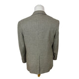Nordstrom Mens Black and Beige Houndstooth Blazer Euro-300 Tailored USA Size M
