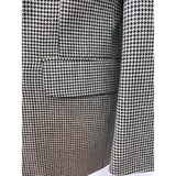 Nordstrom Mens Black and Beige Houndstooth Blazer Euro-300 Tailored USA Size M