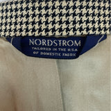 Nordstrom Mens Black and Beige Houndstooth Blazer Euro-300 Tailored USA Size M