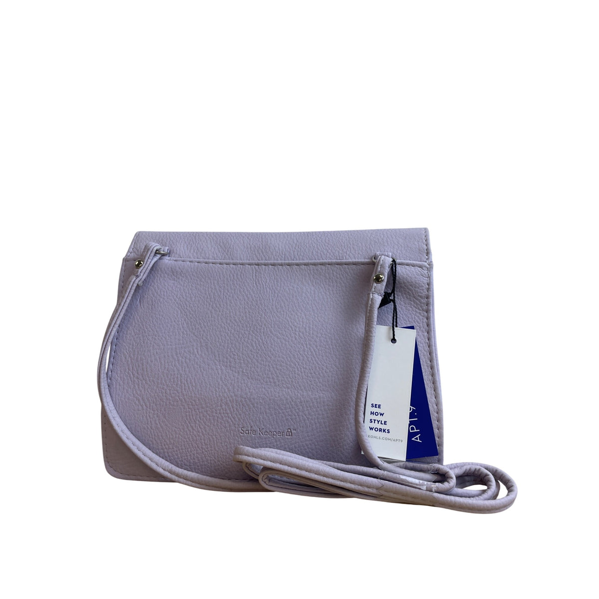 Apt. 9 Misty Lilac Synthetic Womens RFID Wallet Crossbody Bag With Strap