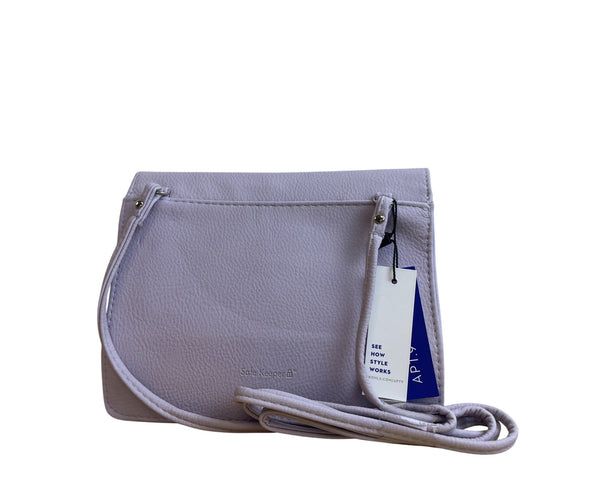 Apt. 9 Misty Lilac Synthetic Womens RFID Wallet Crossbody Bag With Strap