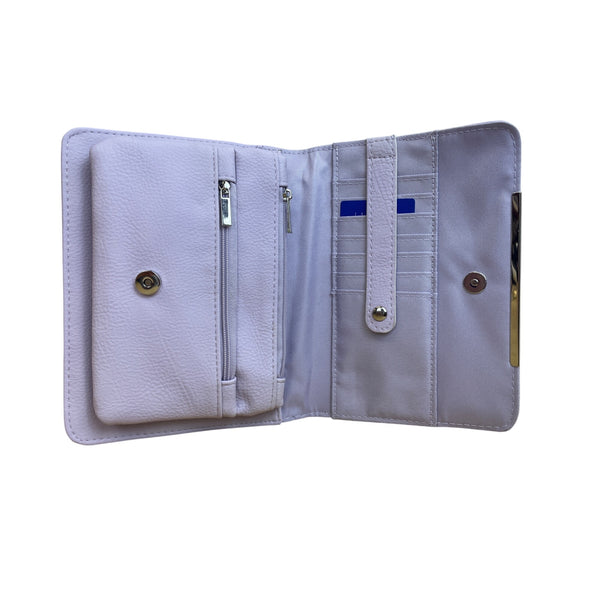 Apt. 9 Misty Lilac Synthetic Womens RFID Wallet Crossbody Bag With Strap