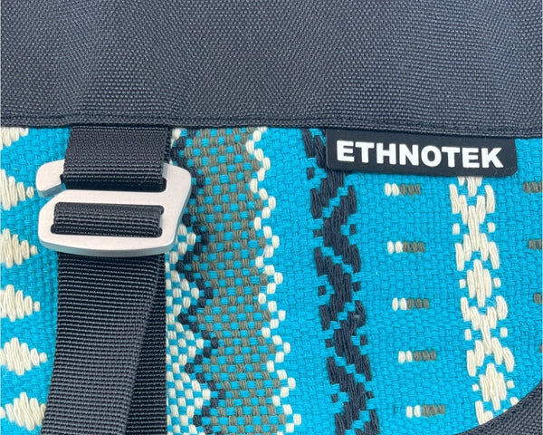 Ethnotek Women’s Black & Blue Buckle Closure Atma Backpack Size M - New