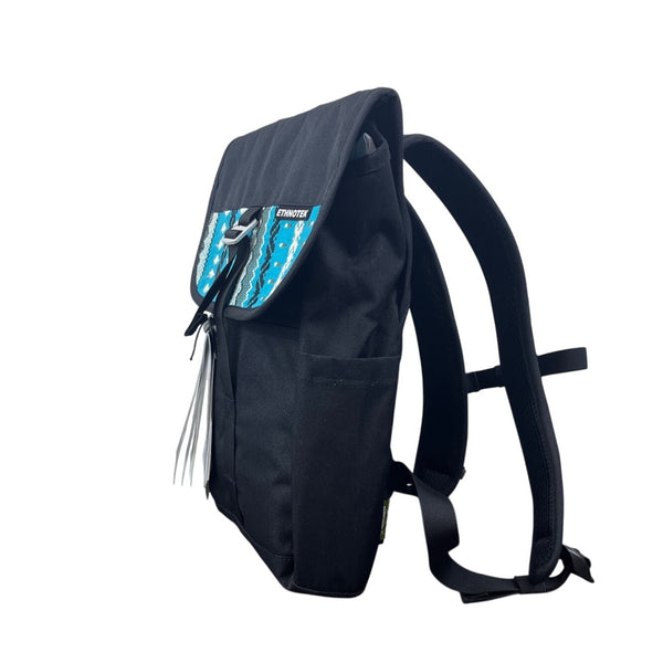 Ethnotek Women’s Black & Blue Buckle Closure Atma Backpack Size M - New
