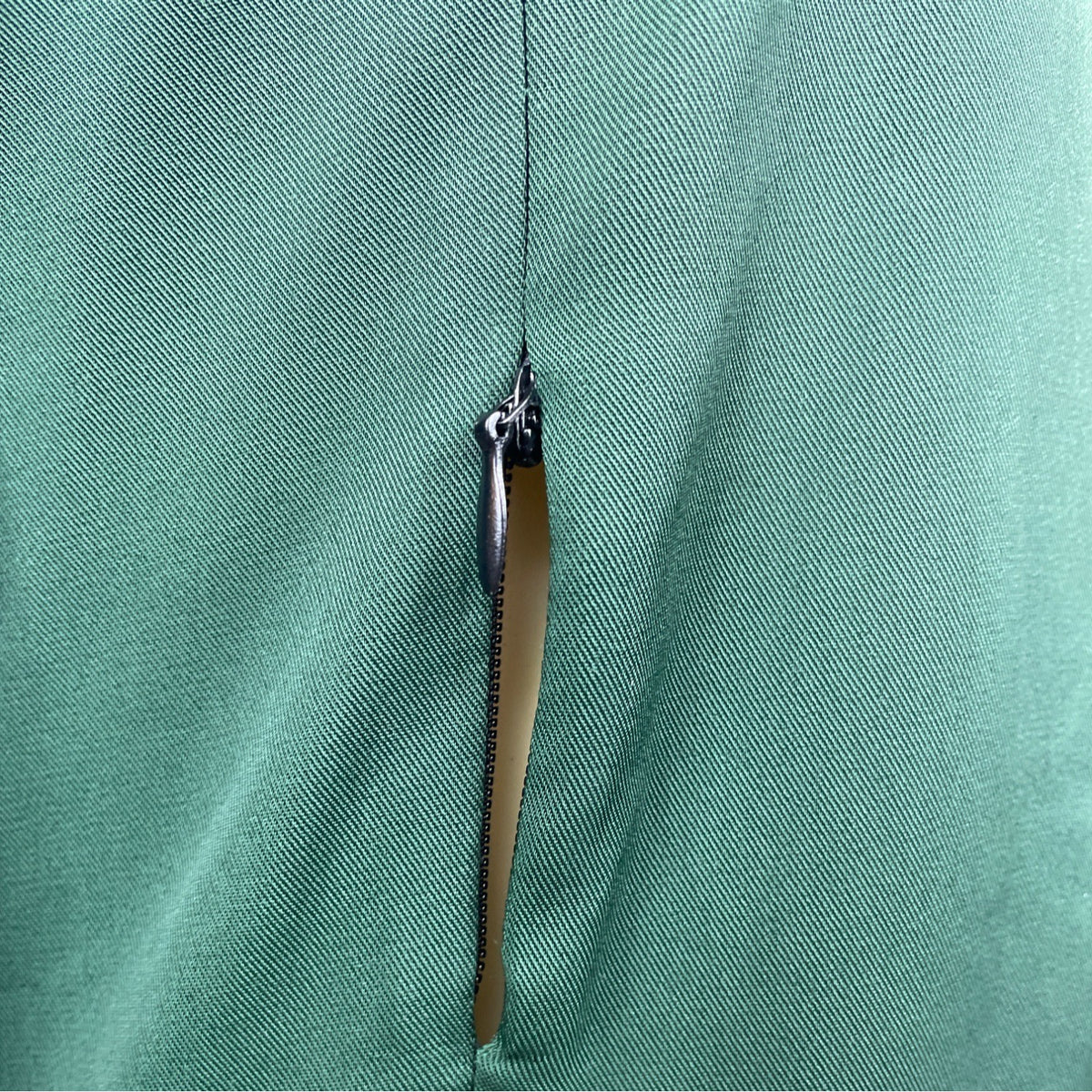 XSL Women’s Green Zip Up pockets Button Arm Dress