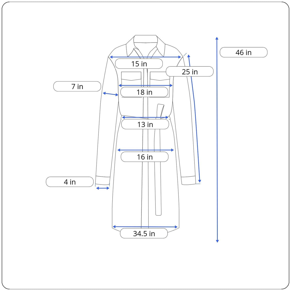 XSL Women’s Green Zip Up pockets Button Arm Dress