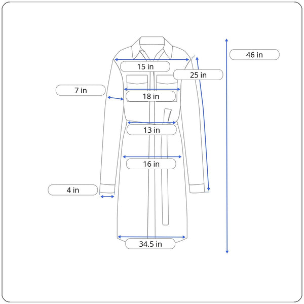 XSL Women’s Green Zip Up pockets Button Arm Dress