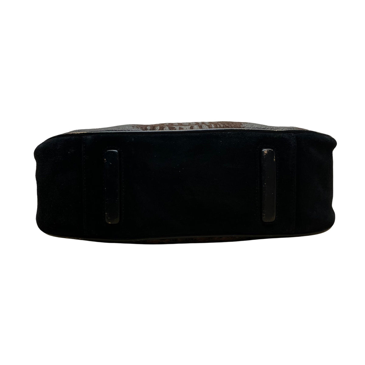 Sondra Roberts Women’s Black & Brown Crocodile Embossed Leather Shoulder Bag