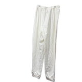 Forever 21 Womens White Cotton Jogger Pants Logo Embroidered Elastic Waist Size L