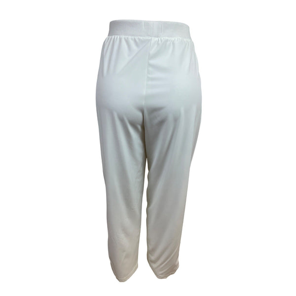 Drapers & Damons Women’s Petite Lrg White Stretch Pull-On Pants Sz PL - New