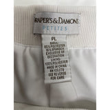 Drapers & Damons Women’s Petite Lrg White Stretch Pull-On Pants Sz PL - New