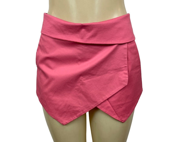 Mixi Fashion Women's Pink Origami Mini Skirt Shorts Sz 1 - NWT
