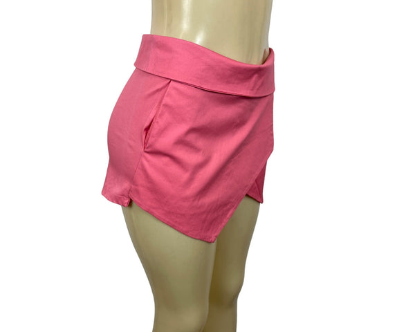 Mixi Fashion Women's Pink Origami Mini Skirt Shorts Sz 1 - NWT