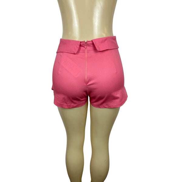 Mixi Fashion Women's Pink Origami Mini Skirt Shorts Sz 1 - NWT