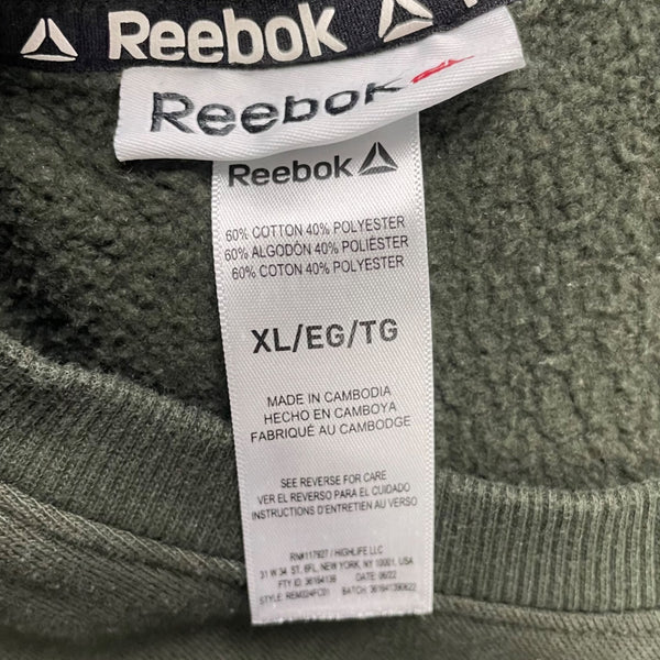 Reebok Mens Green Sweatshirt Casual Long Sleeve Pullover Sz XL