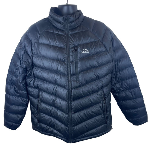 L.L. Bean Mens Black Down Jacket  Pertex Quantum Insulated Puffer Warm Sz - L