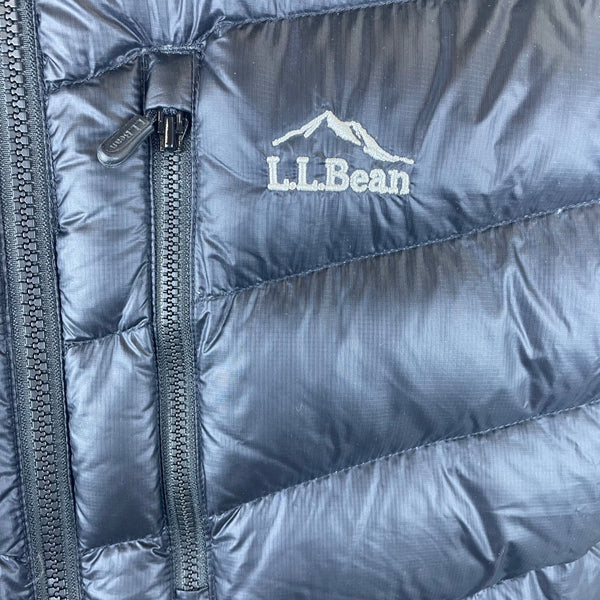 L.L. Bean Mens Black Down Jacket  Pertex Quantum Insulated Puffer Warm Sz - L