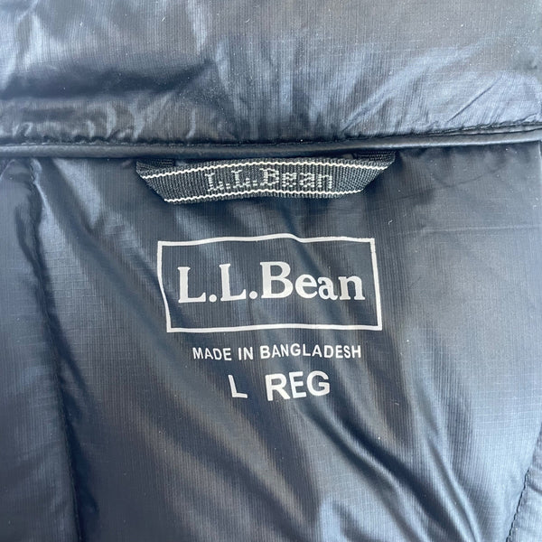 L.L. Bean Mens Black Down Jacket  Pertex Quantum Insulated Puffer Warm Sz - L