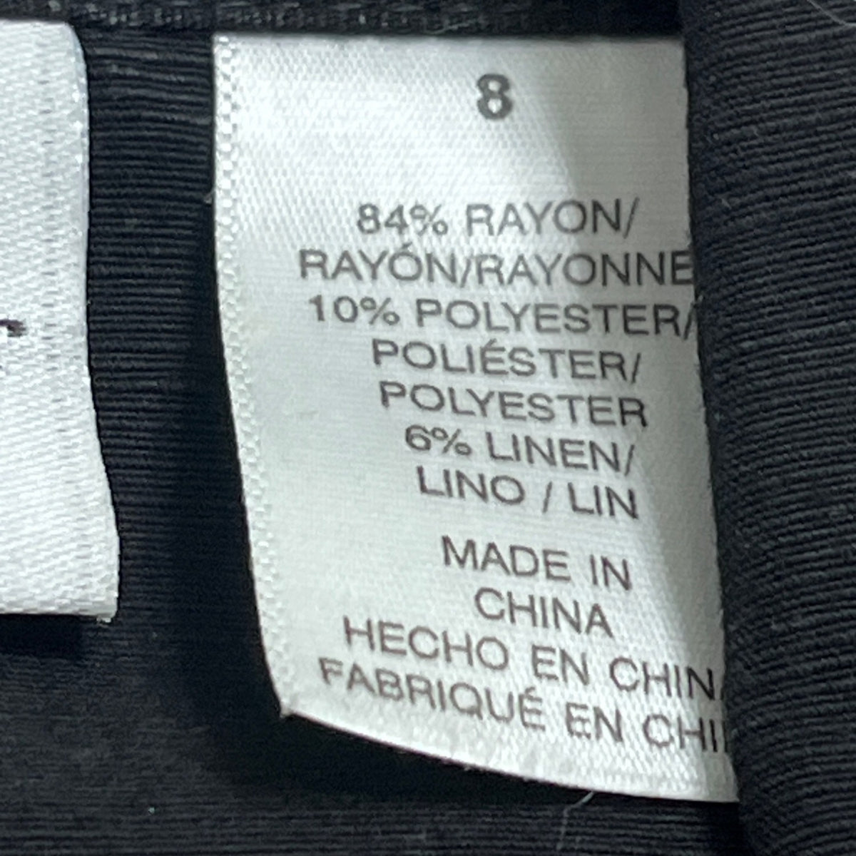 Alfred Dunner Women's Black Embroidered Floral Blouse Short Sleeve Size 8 - New