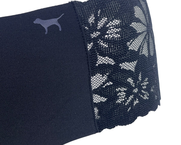 Pink Womens Cheekster Underwear Black Lace Trim Seamless Design Size M- NEW