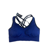 Vibe Sports Strappy Blue Sports Bra Womens Large Nylon/Spandex