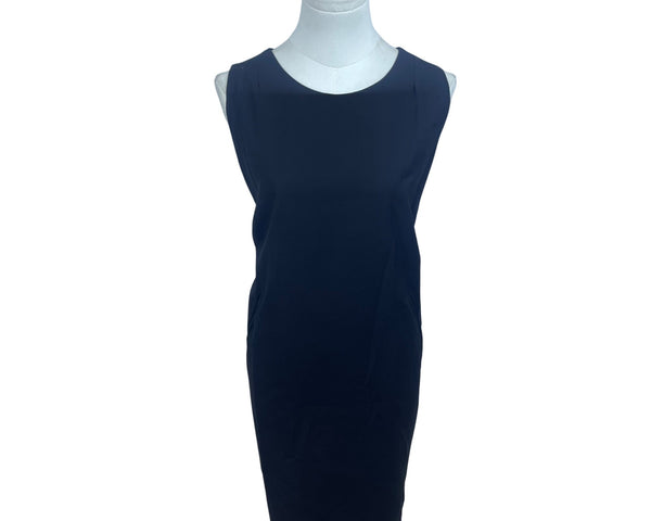 Black Sleeveless Womens Shift Dress With Pockets Elegant Style Size 66/ US M
