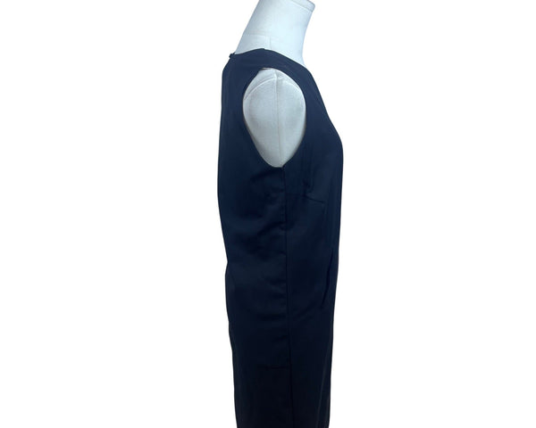 Black Sleeveless Womens Shift Dress With Pockets Elegant Style Size 66/ US M