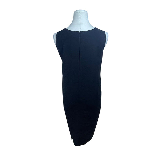 Black Sleeveless Womens Shift Dress With Pockets Elegant Style Size 66/ US M