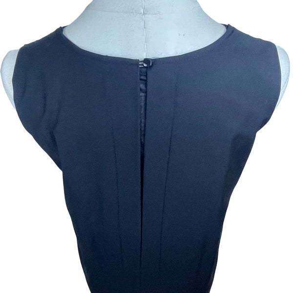 Black Sleeveless Womens Shift Dress With Pockets Elegant Style Size 66/ US M