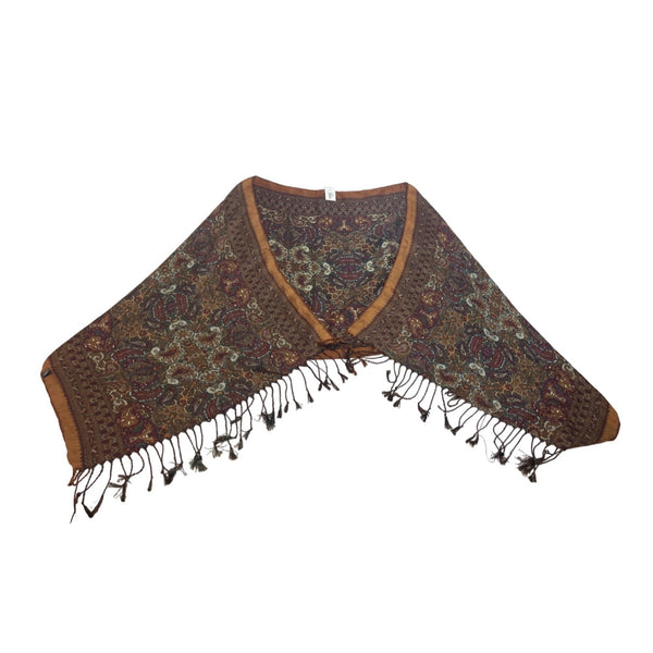 LDS Sheila Paisley Multicolor Shawl With Fringe Detailing