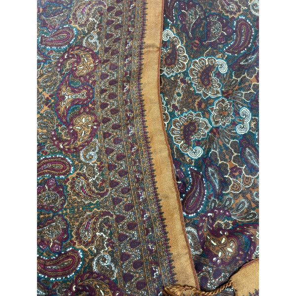 LDS Sheila Paisley Multicolor Shawl With Fringe Detailing