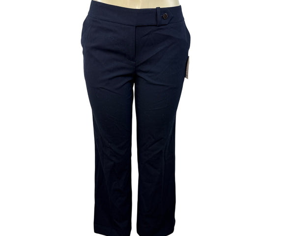 Calvin Klein Womens Navy Blue Straight-Leg Dress Pants Size 4 - New